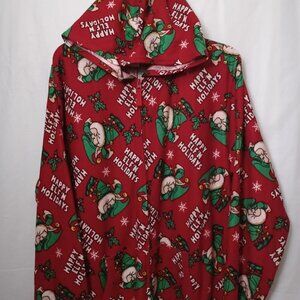 ONESIES BRAND MEN'S HAPPY ELF'N HOLIDAYS PAJAMA ONESIE